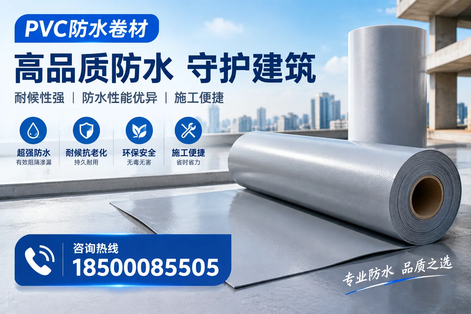 PVC防水卷材的防水效果评测，适合仙桃的科学依据